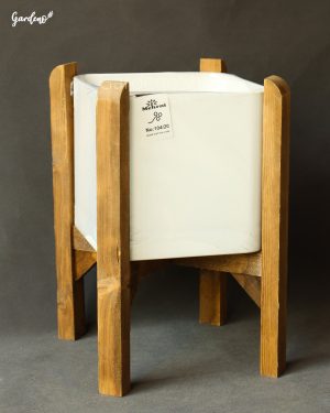 گلدان پلیمری 20*20 پایه‌دار